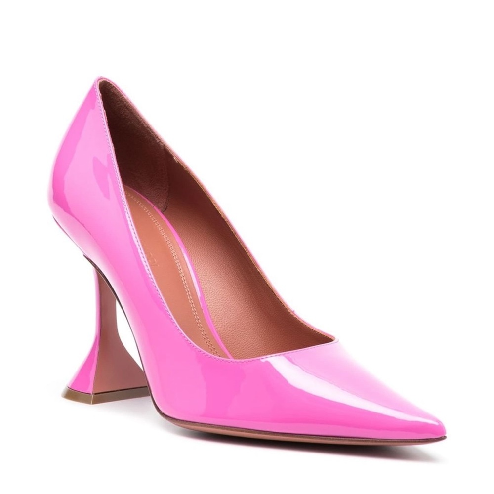 Amina Muaddi Barbie Pink Patent Leather pumps